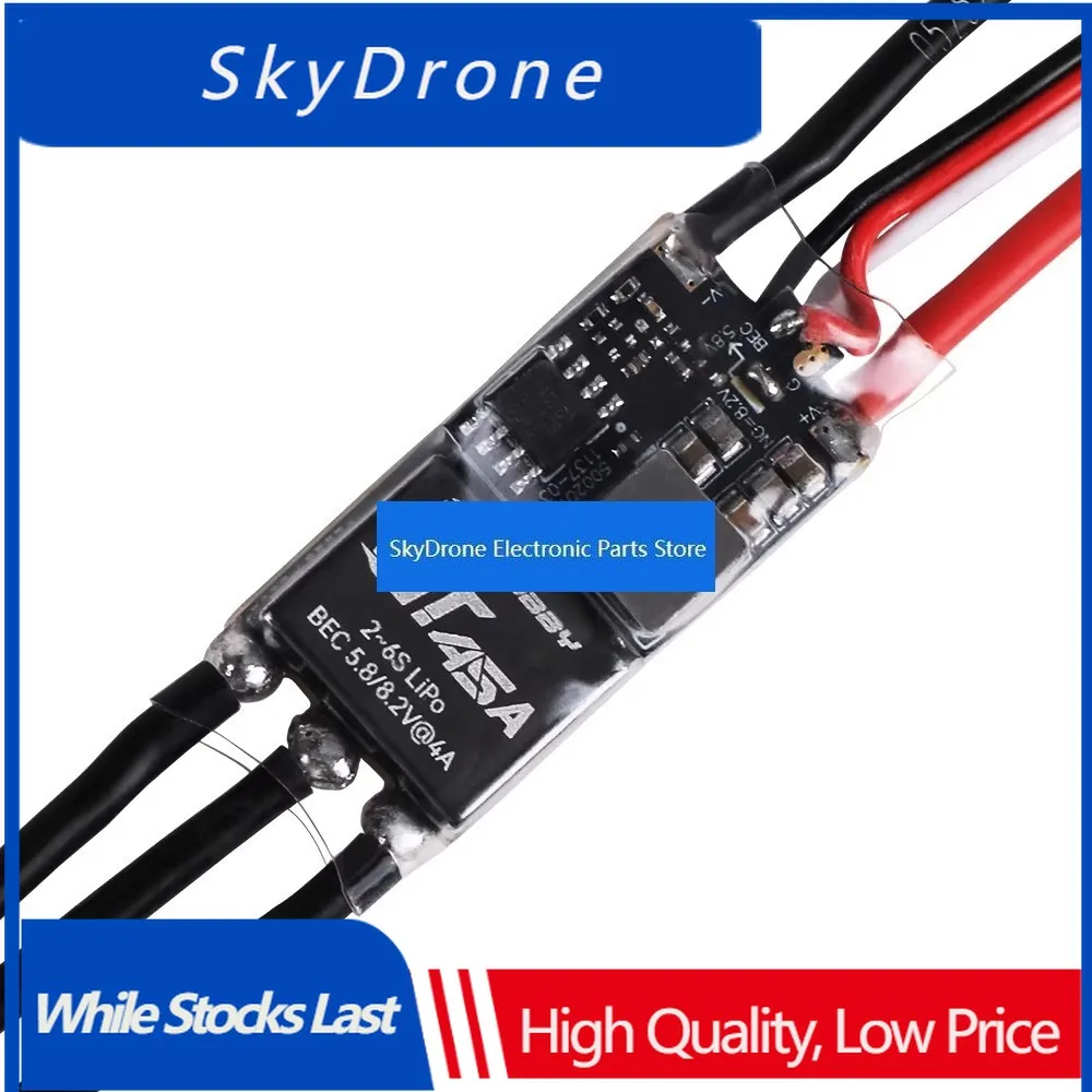 SkyDElT-MOTOR GT45A 45A Brushless ESC - High Response 5.8V Or 8.2V 3A UBEC 2-6S Power For F2C F3E F5D Racing & FPV Wings Parts