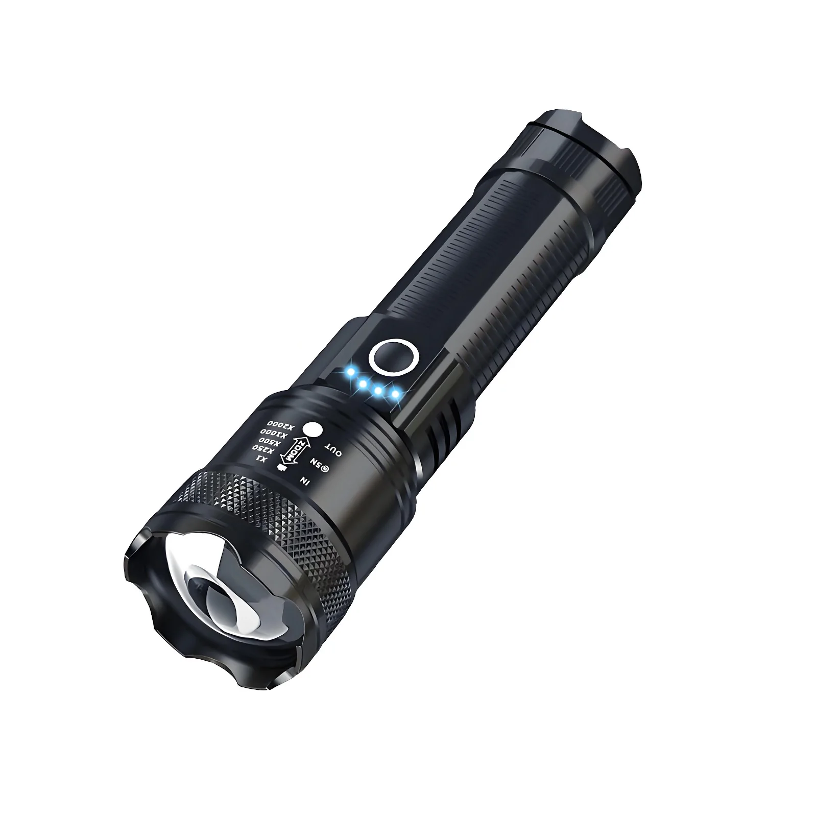 AODTOSIP 1PCS Powerful LED Flashlight USB Rechargeable High Power Tactical Torch Ultra Flashlight With Power Display for Outdoor