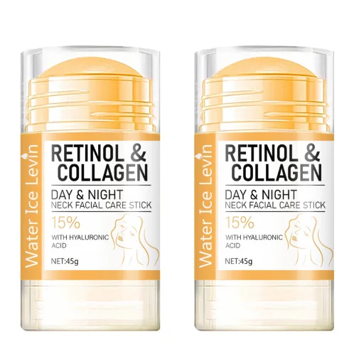 Retinol en collageen nek gezichtsverzorgingsstick met hyaluronzuur, hydrateert diep en verstevigt de huid dag en nacht
