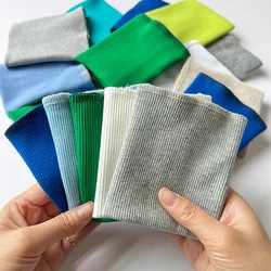 Cotton Knitted Rib Fabric Sewing For DIY Clothing Stretchy Threaded Hem Cuff Collar Sweatshirt Decorative Craft 1 pair