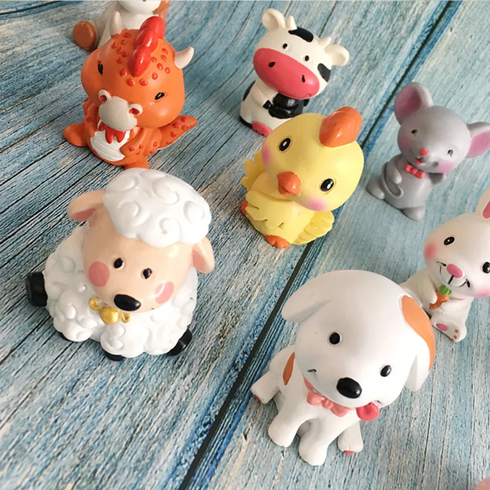 

6Pcs Resin Sheep Ornaments Adorable Animal Cake Decorations Fine Craftsmanship Safe Material Car Desk Bookshelf