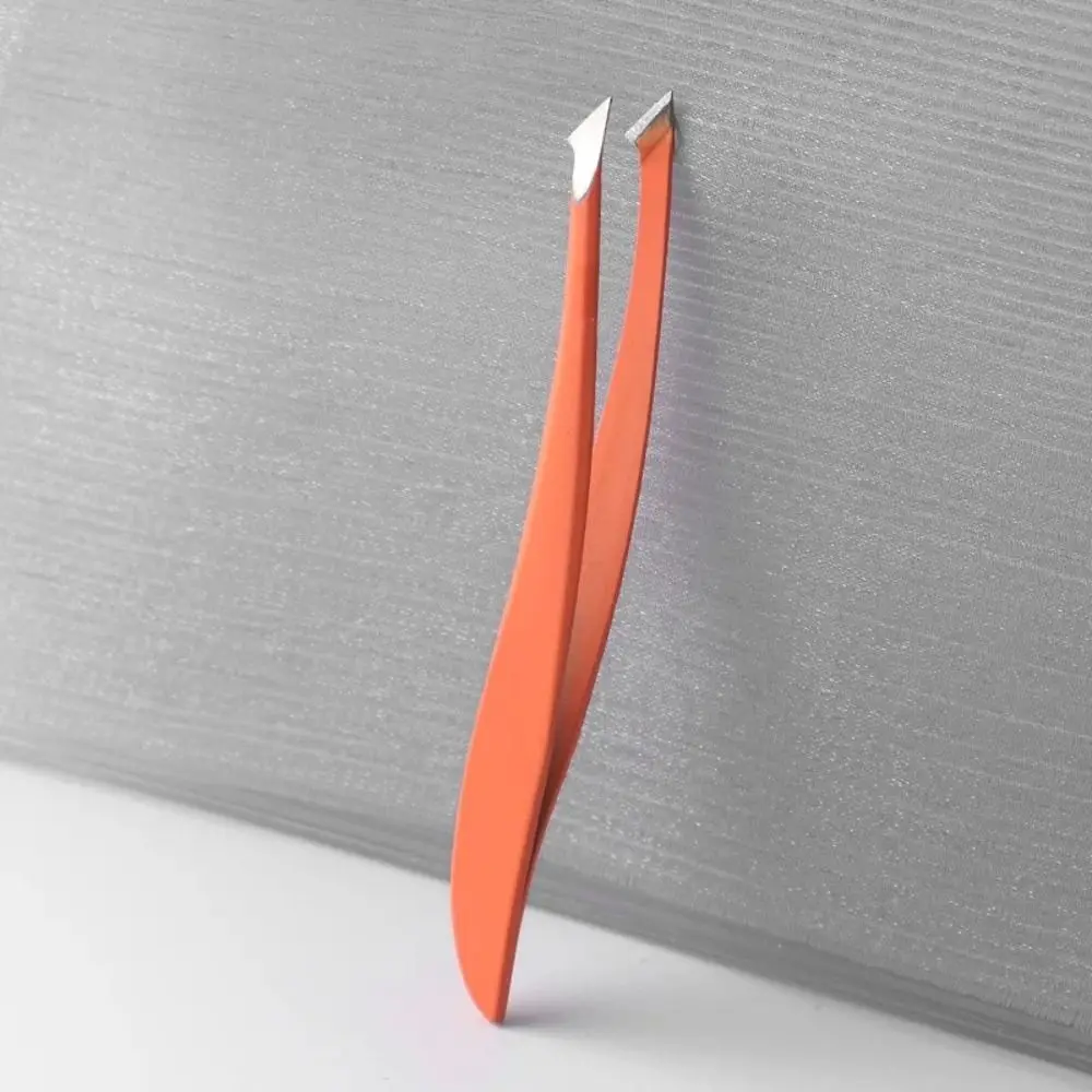 Hair Beard Removal Eyebrow Tweezers Stainless Steel Banana Clip Hair Removal Clip Eyelash Extension Tweezer