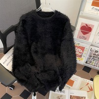 2025 New Men's Soft Thickened Knitted Sweater Trendy Lazy Style Base Shirt Autumn Winter Thickened American Style Jacket