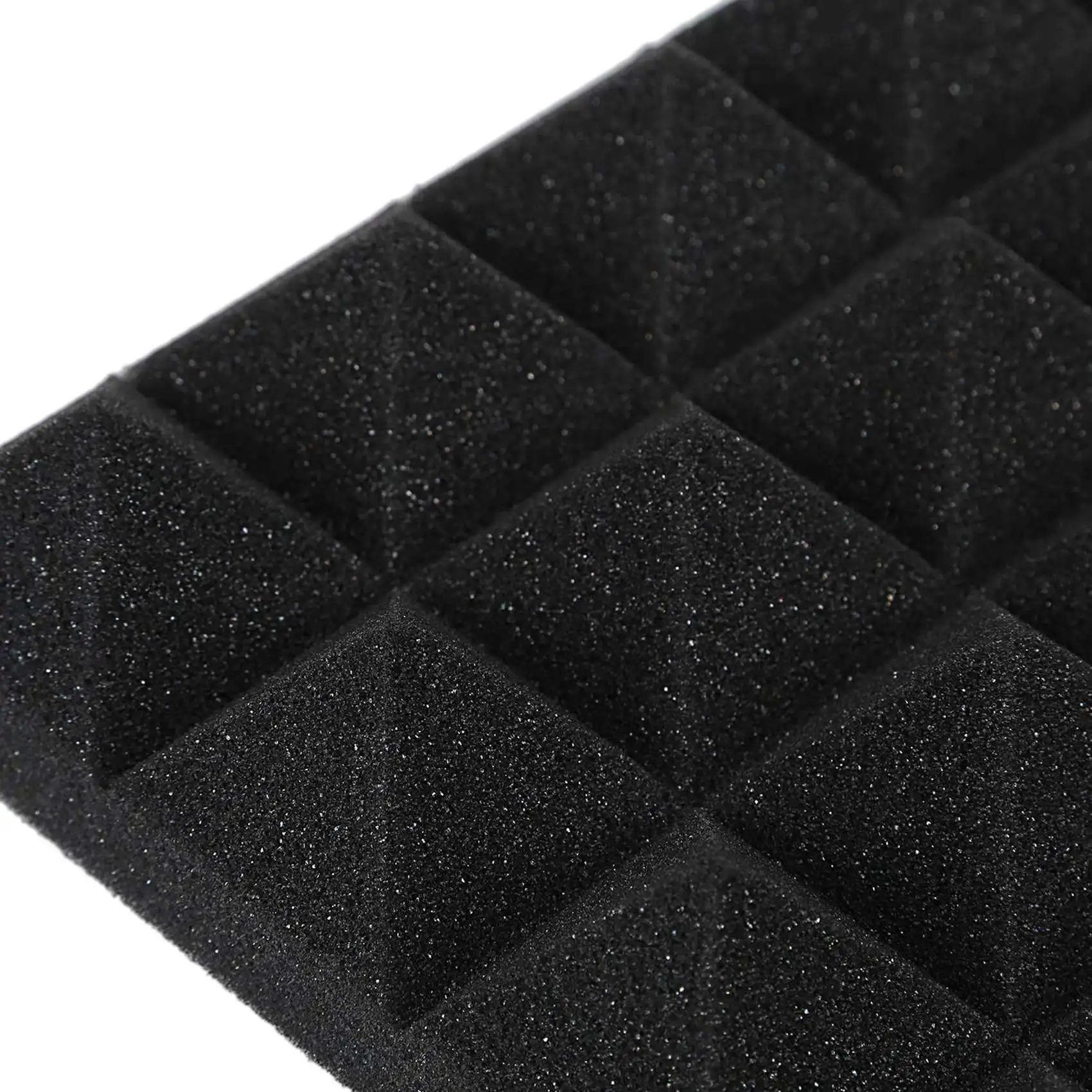 24X Charcoal Acoustic Foam Tiles Soundproofing Foam Panels Studio Sound Padding 2 X 10 X 10 Inch(Black+Blue)-B51B