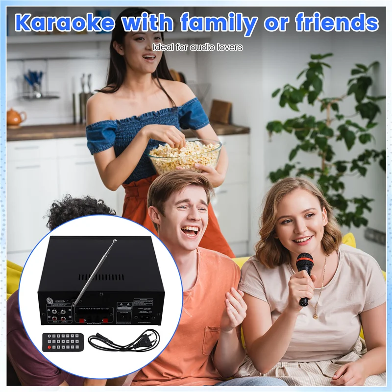 Y43A-AK55 Amplifier Audio 2.0 Saluran HIFI Digital Bluetooth Amplifier USB Digital Amplifier EU PLUG