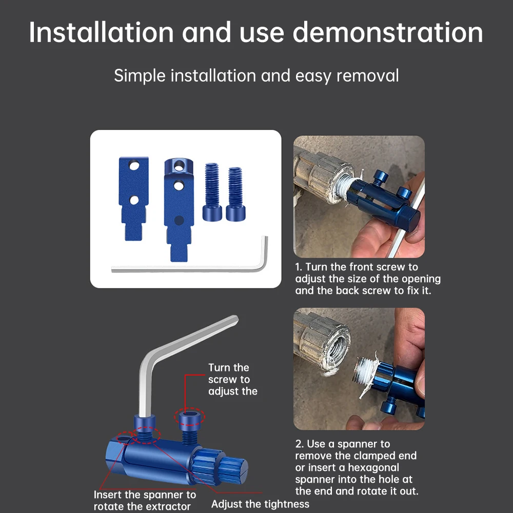 Broken wire extractor Threading Tools Tap Water main breaks repair Universal Damage Screw Extractor Remover Tool