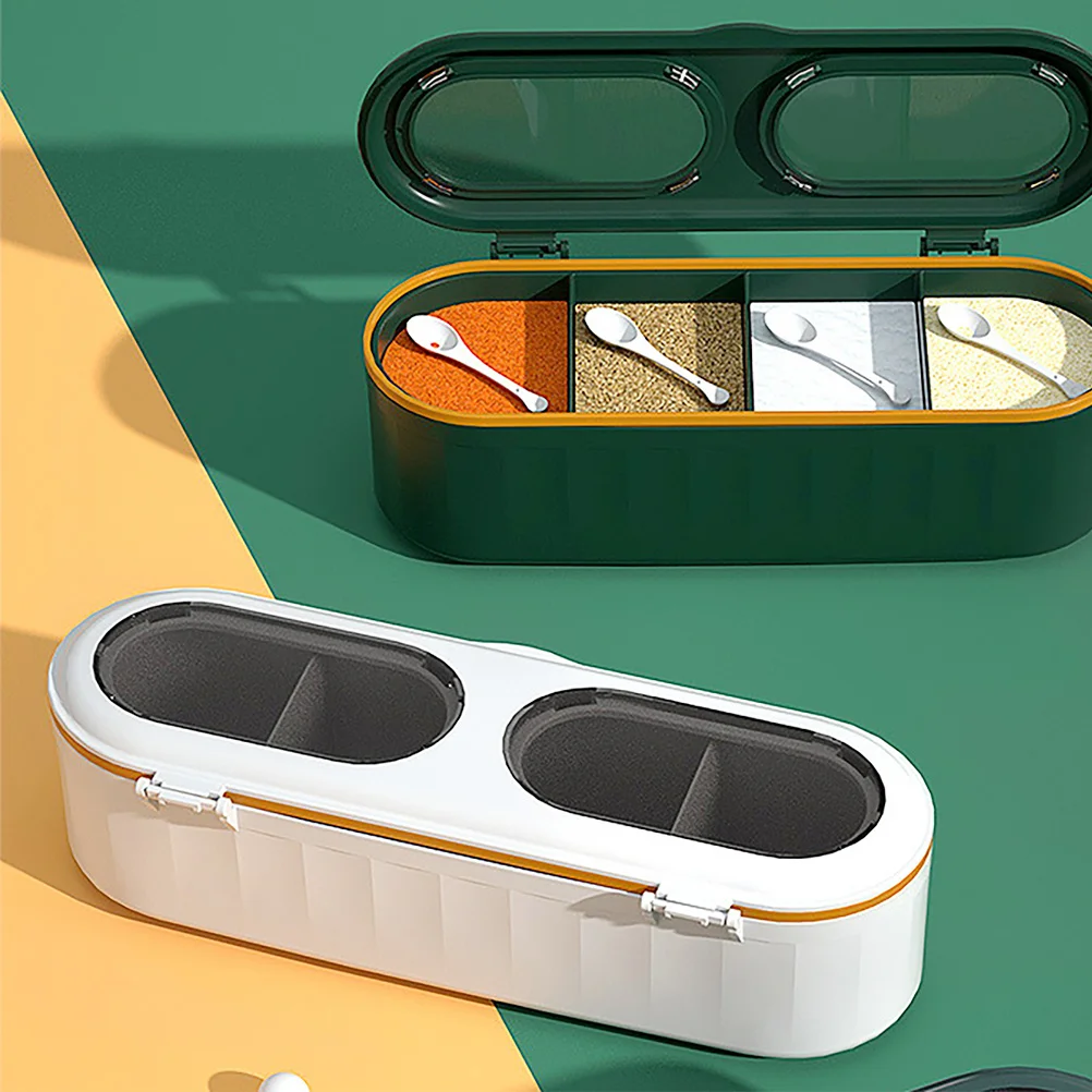 

Household Seasoning Box PP Material Wear-Resistant Convenient Spice Container Kitchen Supply Multi-Function Desktop Spice