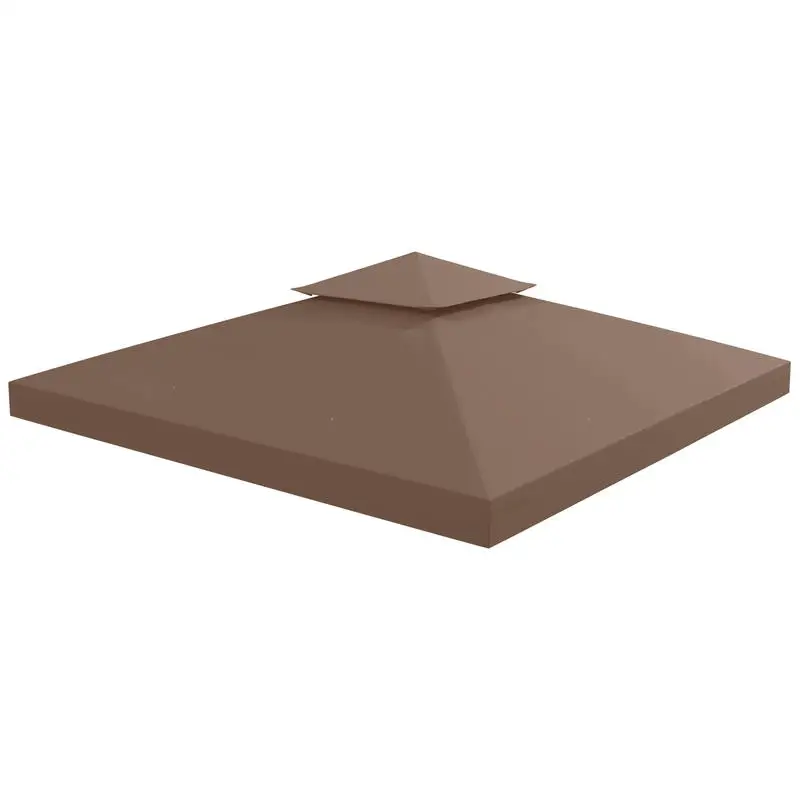 

Gazebo Replacement Canopy, 2-Tier Top Cover for 9.84' x 9.84' Gazebo, Coffee (TOP ONLY)