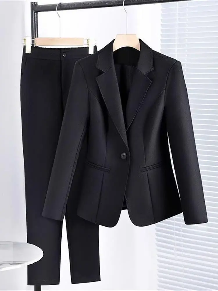 

Bla Suit Jaet Women's Formal ort Size Hotel Manager Work orm High End Spring Autumn Western Sle Coat