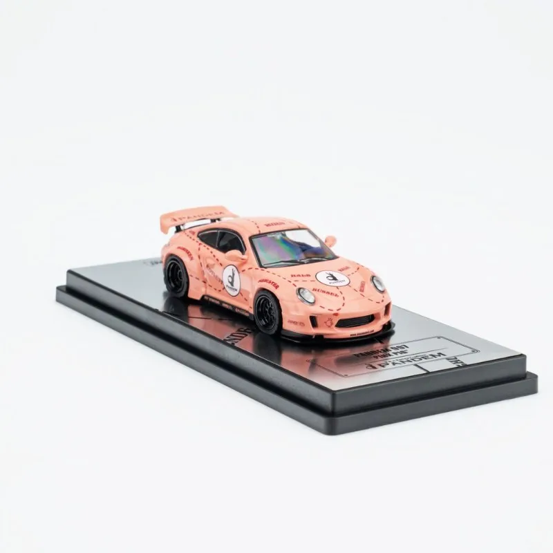 INNO 1:64 Rocket Rabbit PANDEM 997 Pink PIG Alloy Die Casting Car Model, Simulation Ornament, Adult Collectibles, Gift for Boys.