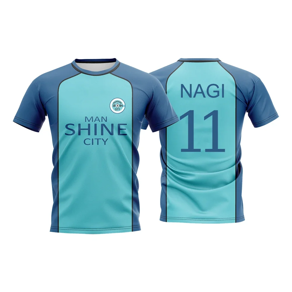 

Blue Lock NAGI Men Shine City Jersey Japan Anime Cosplay Football Men and Women Breathable Fashion Sports Short Sleeve T-Shirt