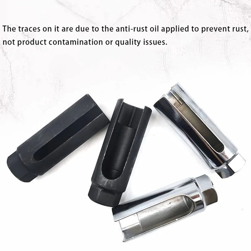 22mm Oxygen-containing Oxygen Vacuum Lambda Sensor Removal Socket Black Narrow Mouth Kit Car Tools 1/2 Drive 8mm Slot CR-V Steel