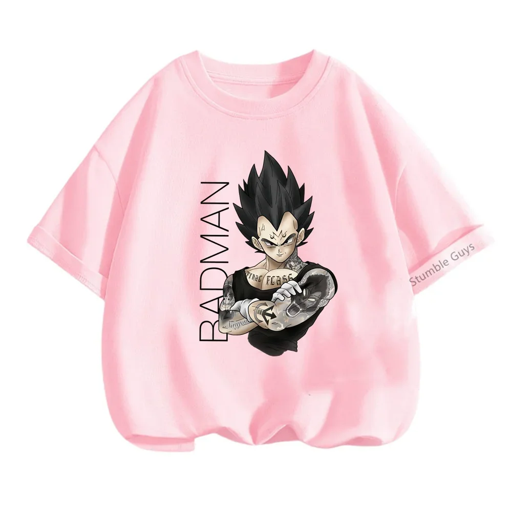 Boys Girls Dragon Ball Z Tshirt Kids Cartoon Anime Graphic Goku Print Short Sleeve T Shirt Tops Sonic Tees Children Teen Clothes