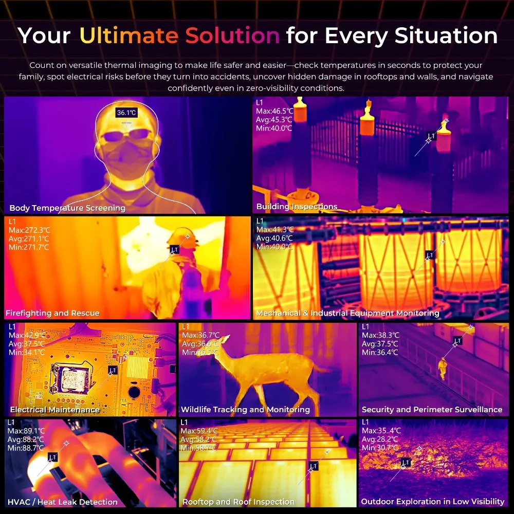 OUKITEL WP55 Ultra Rugged Smartphone Android 15 Thermal Imaging Mobile Phone 48GB+512GB  11000mAh 108MP 6.6Inch 5G Cellphone NFC