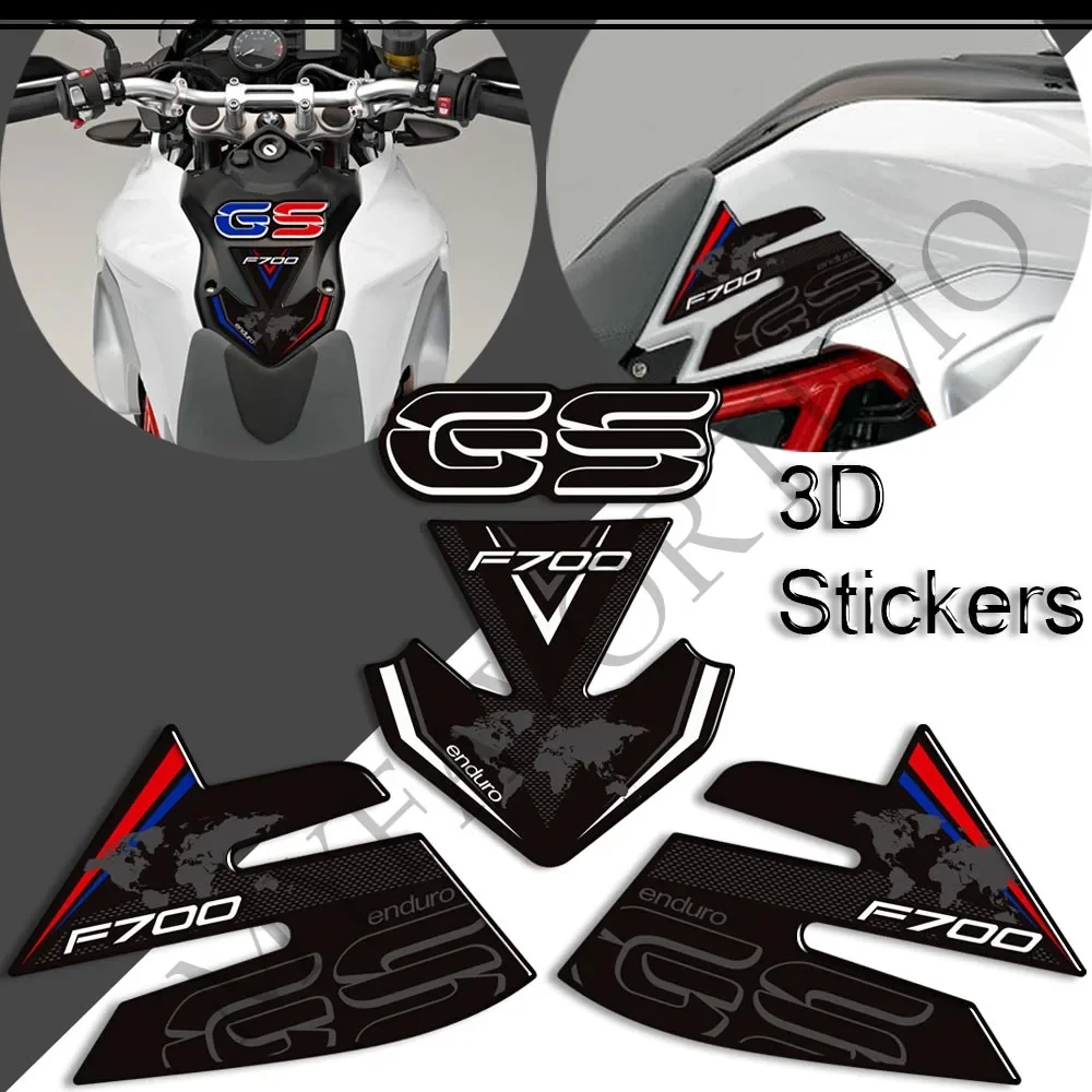 3D Stickers For BMW F700GS F700 F 700 GS GSA ADV ADVENTURE Decals Protection Protector Gas Fuel Oil Kit Knee Tank Pad Grips