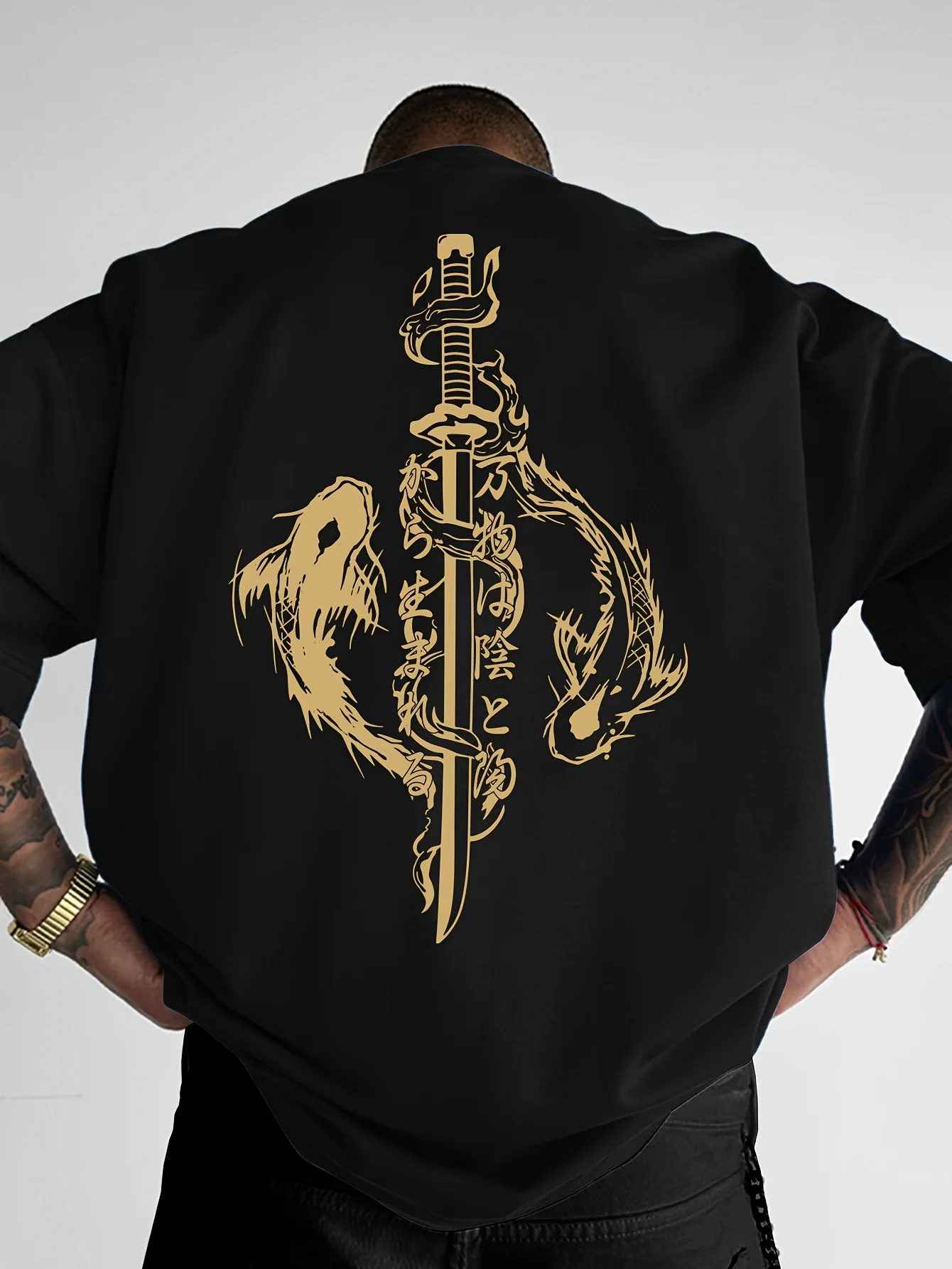 Bushido & Samurai Sword Print 100% algodón hombres mujeres camiseta verano otoño diario deportes al aire libre Casual suelta calle manga corta