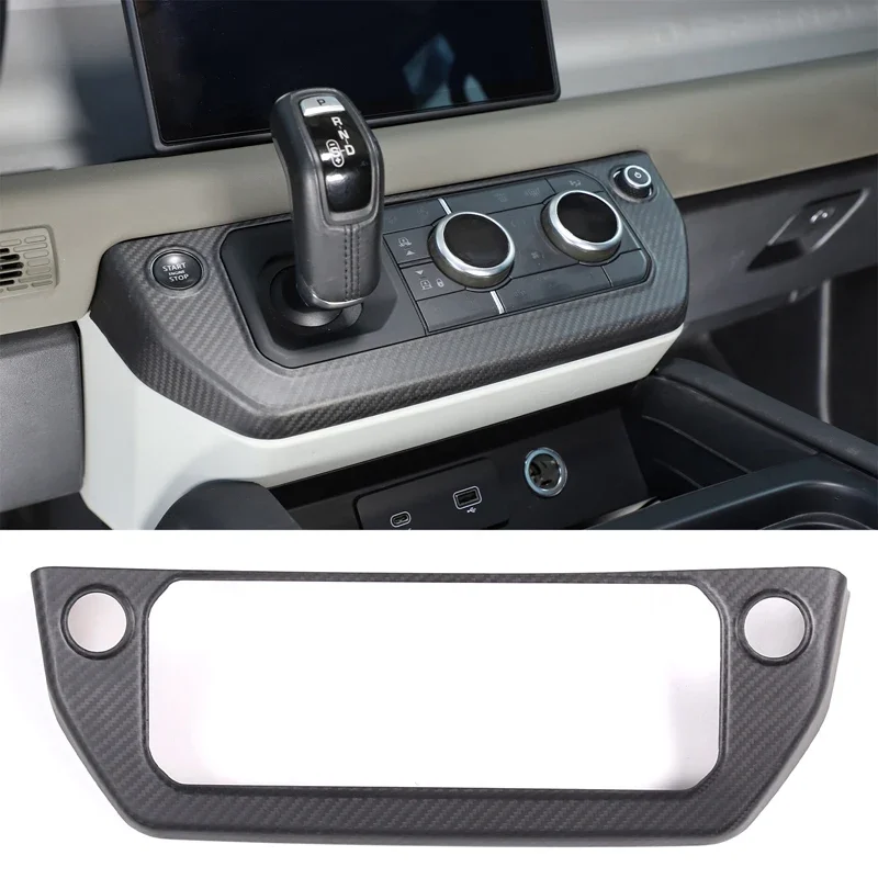 For Land Rover Defender 110 2020-2024 100% carbon fiber air conditioning mode button frame decorative sticker car accessories