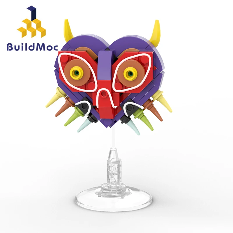 BuildMoc Tears of the Kingdom Skull Kid Majora\'s Mask Building Blocks Set Action Game Props Bricks Toys For Children Gifts