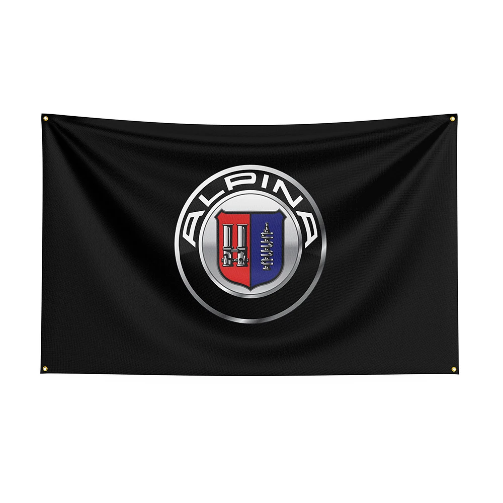 90x150cm Alpinas Flagge Polyester gedruckt Rennwagen Banner für Dekor