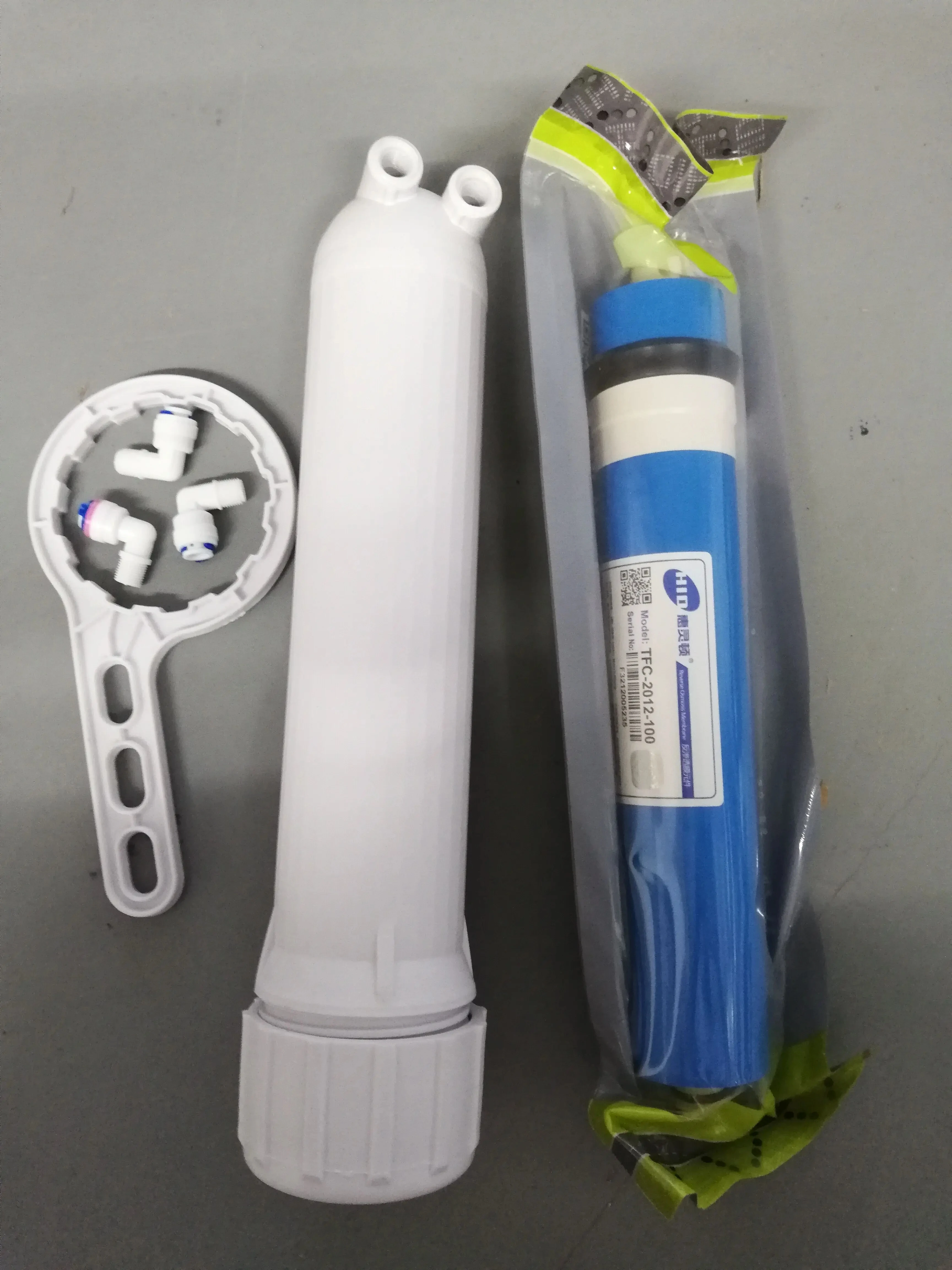 Water Filter 100 GPD RO Membrane+ membrane Housing Complete WIth 3pcs Fittings And Spanner