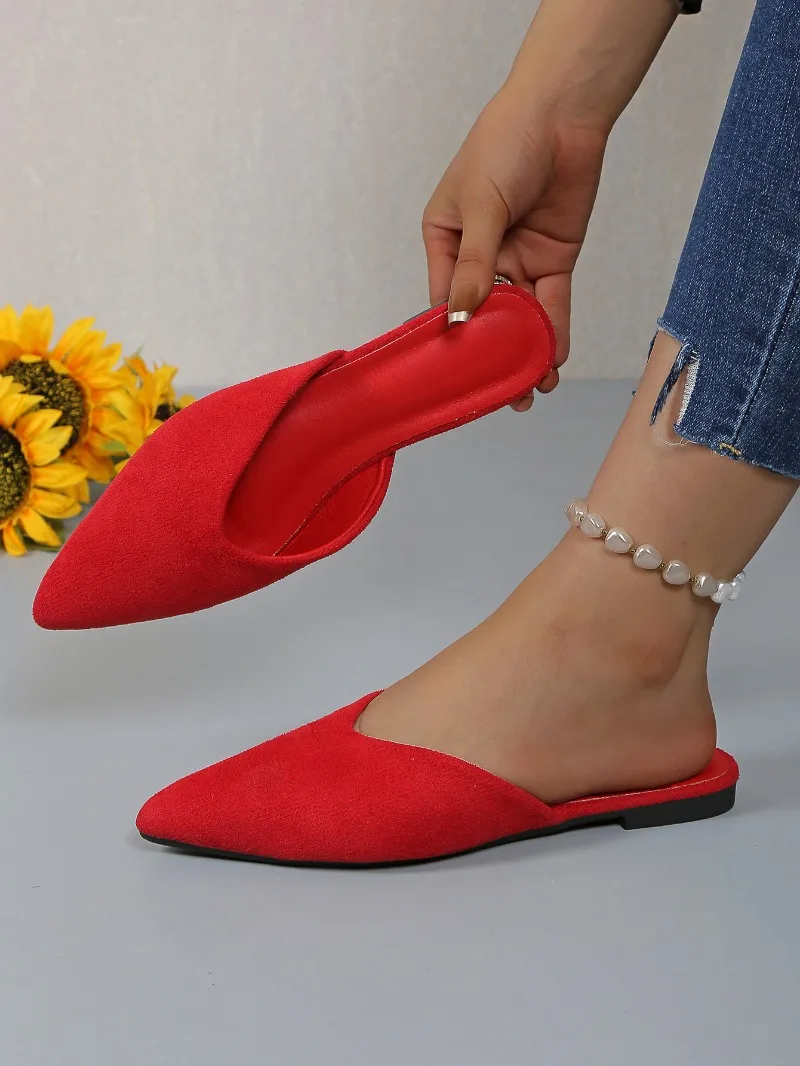 Women Slippers Women Mules Designer Square Toe New Summer Ladies Fashion Slippers New Slides Female Outside Beach Shoes Big Size