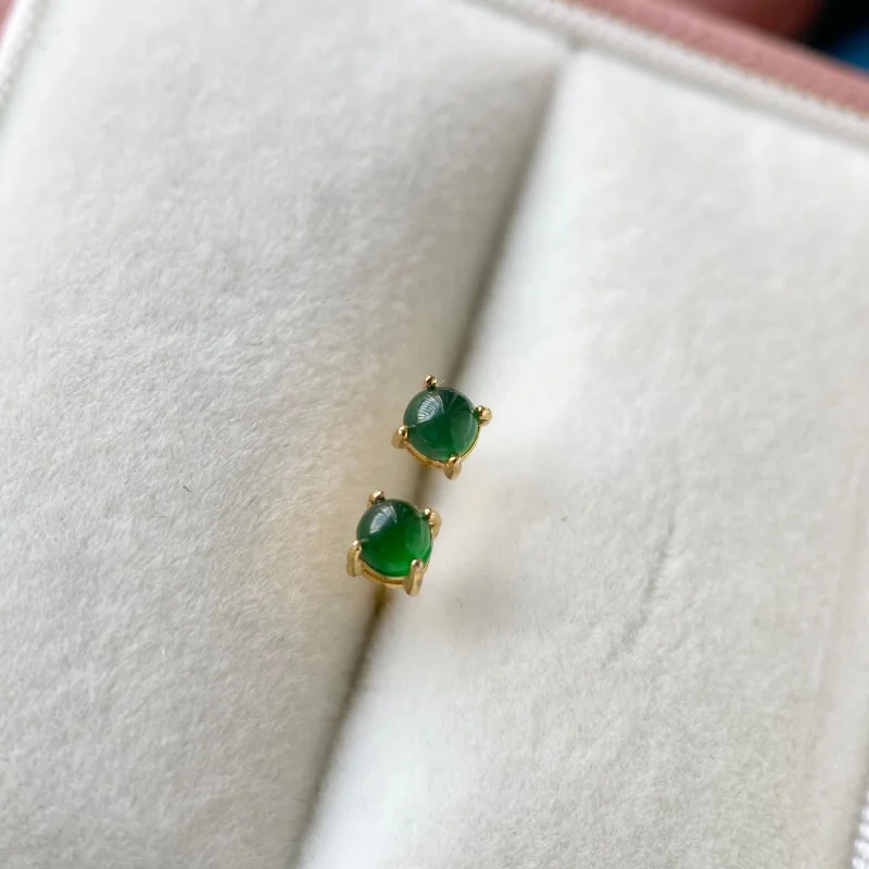 

Серьги-гвоздики из натурального опасного нефрита, новый стиль, дизайн GenOptics Essence, серебро 925 пробы, инкрустированная прямая трансляция