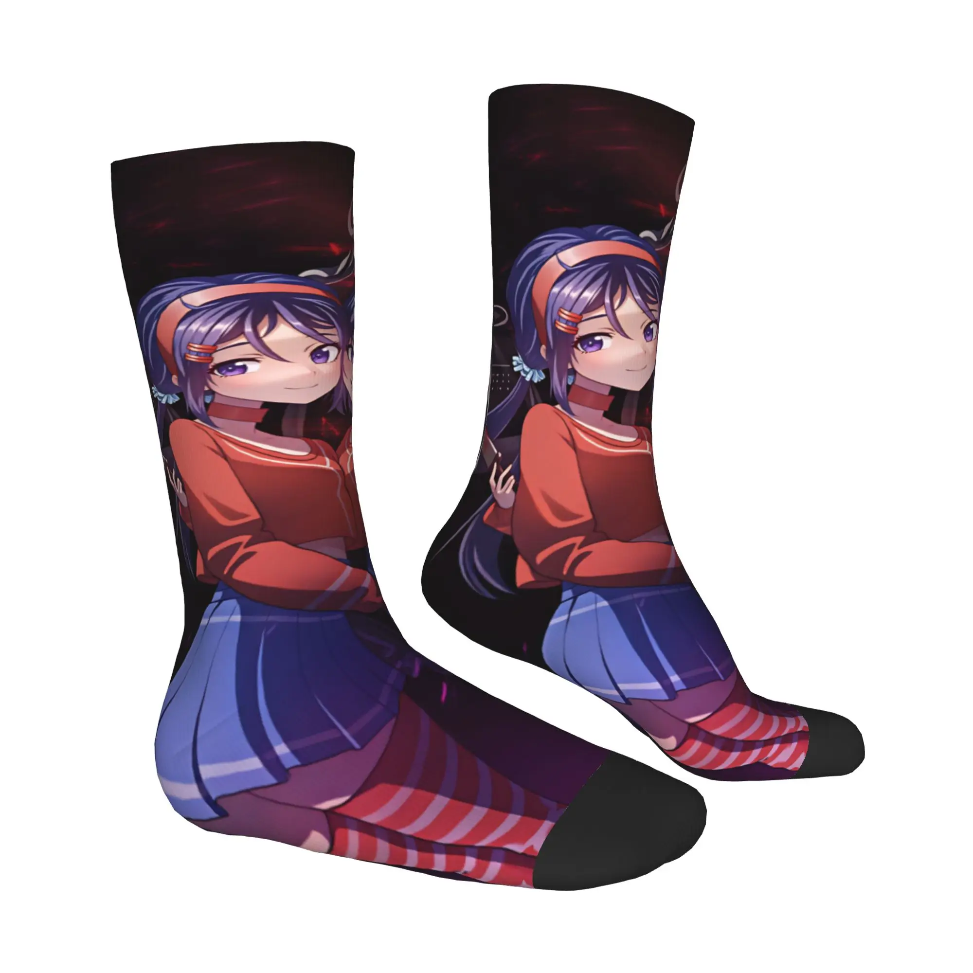 Cool Mens M-MiSide Anime Dress Socks Unisex Warm Breathbale 3D Printed Game Crew Socks