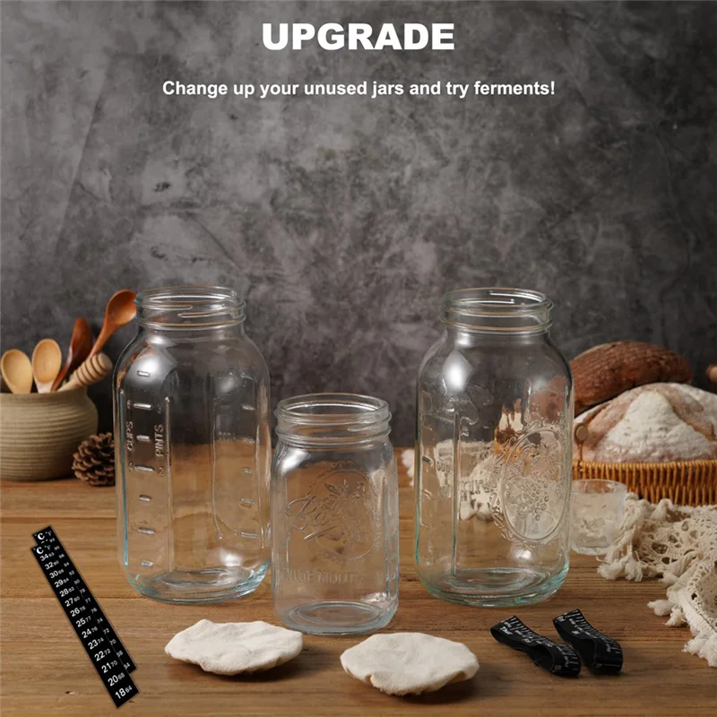 

Replacement Spare Parts Sourdough Starter Kit For Jars, Fits Jars With Diameter Of 3-4 Inch