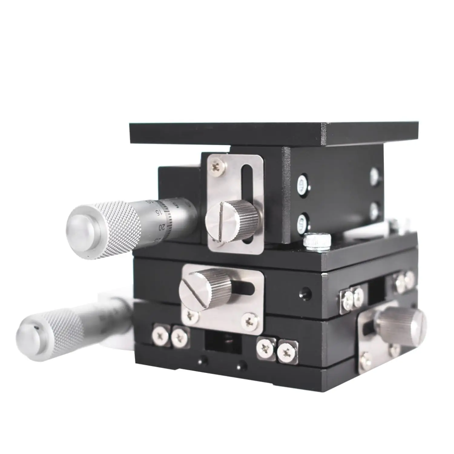 60x60mm XYZ 3 Axes Manual Linear Stage Sliding Platform Trimming Platform Tuning Table for Optical Instruments Measuring Devices