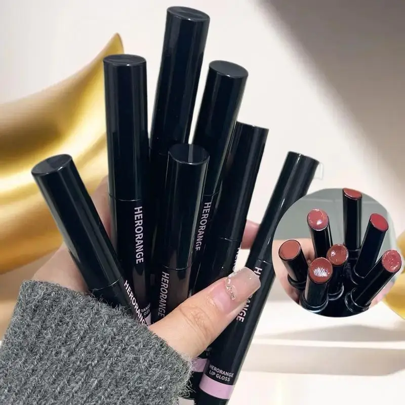 HERORANGE مرآة هلام الصلبة ملمع الشفاه الخوخ أحمر الشفاه ترطيب المياه واضحة الشفاه الصقيل ترطيب الشفاه تينت ماكياج مستحضرات التجميل