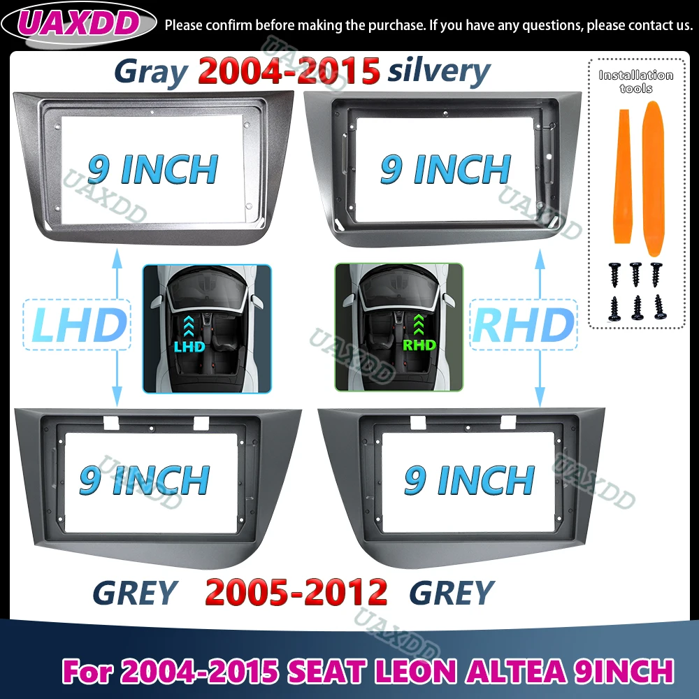 

Комплект рамки UAXDD Android для 2004-2015 SEAT LEON ALTEA 9 дюймов 2 Din, автомобильная панель, центральный кабель, видеоремнитура, навигация canbus
