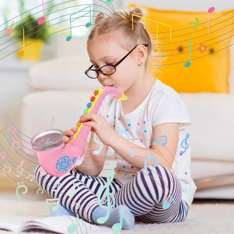 Strumenti musicali per bambini Giocattolo musicale interattivo con luce e suono Tromba musicale simulata Strumenti musicali portatili