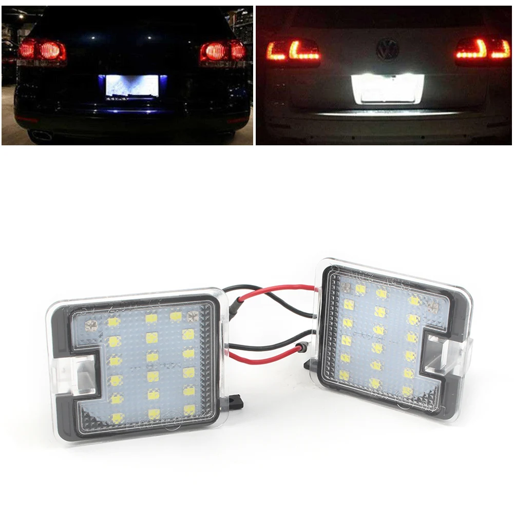 For Ford Kuga 2003-up Focus 2013-up & S-MAX C-MAX Mondeo Escape Auto Car Rear License Number Plate Lamp LED Lights  2Pcs