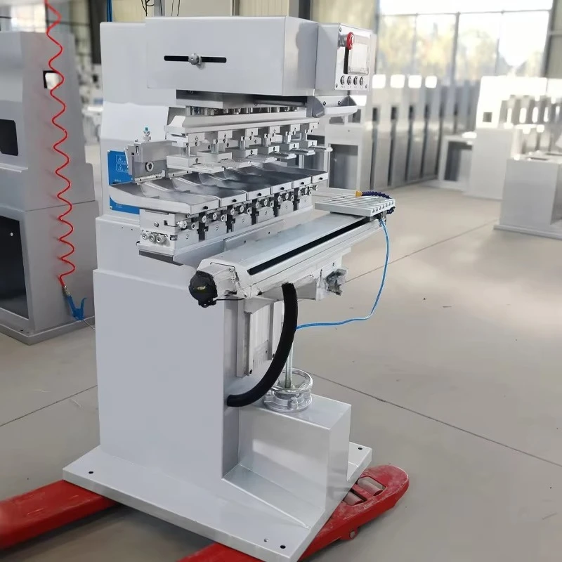 Servo Motor 6-Color Pad Printer Printing Machine With Shuttle Worktable Logo Transfer