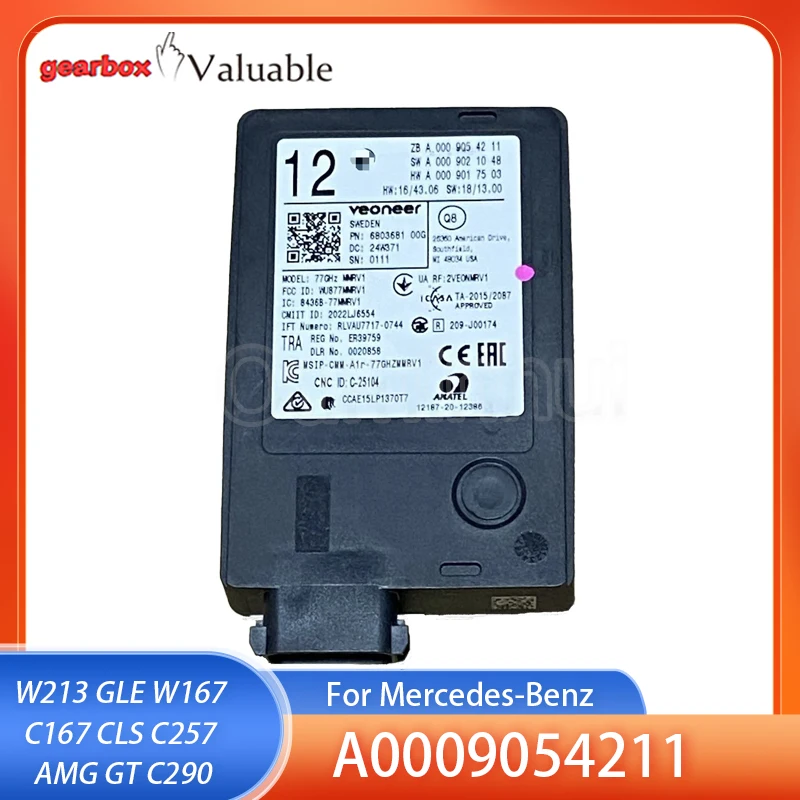 

Radar sensor suitable for Mercedes A0009054211 W213 GLE W167 C167 CLS C257 AMG GT C290 0009054211