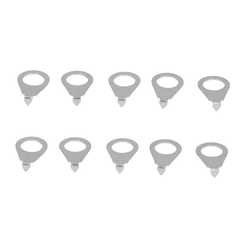 10Pcs ​Iron ​Guitar Knobs Pointer​ 9.5mm ID 14mm OD Wide Application ​Indicator Plate​ ​Silver/​Gold ​Instrument Parts​