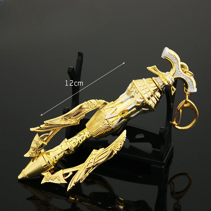 Game Weapon Anime Surroundings 12CM removable hidden weapon Flying Divine Claw gold zinc alloy model Handicraft Decoration Toys