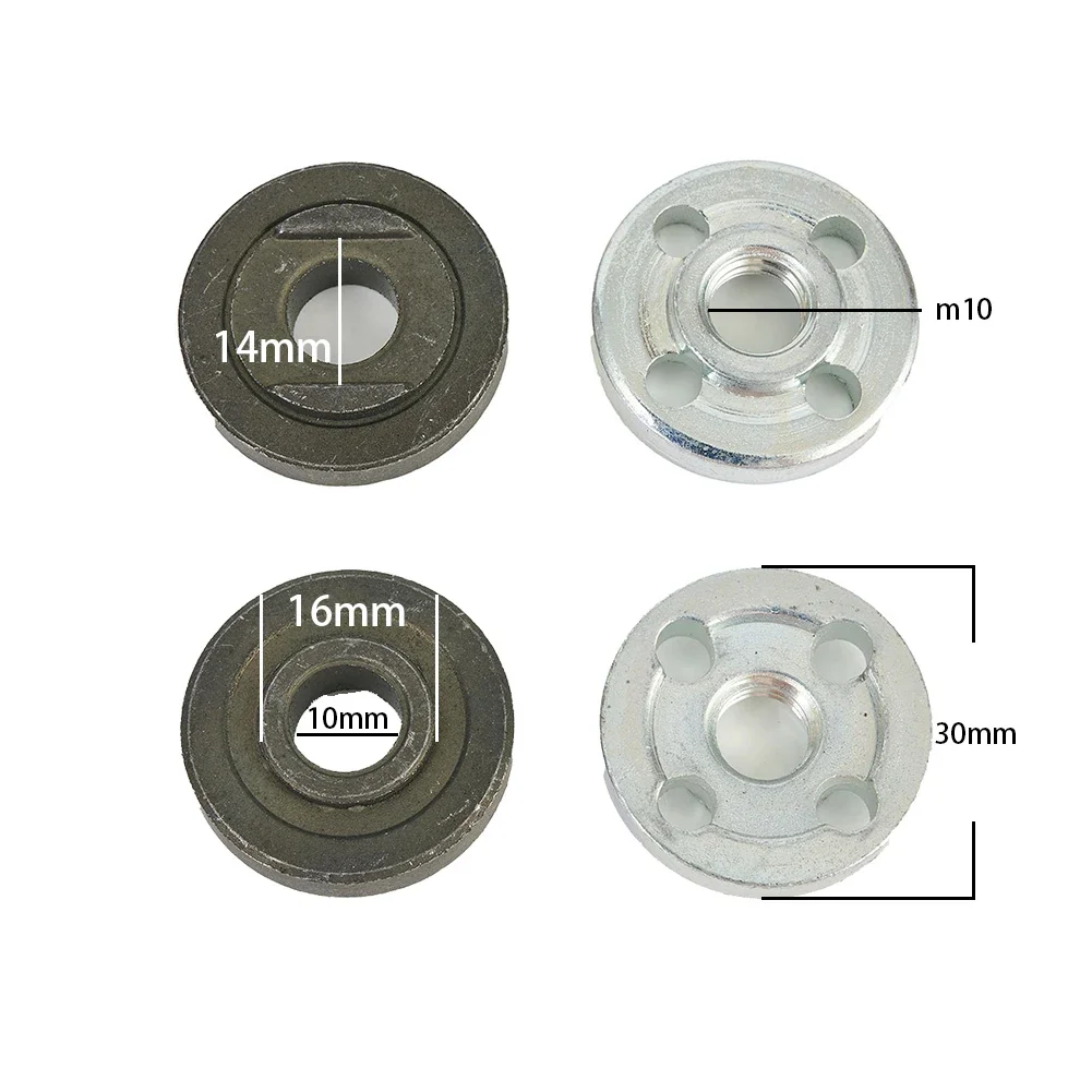 Aço Lock Nuts Flange Nut, Inner e Outer Kit, Angle Grinder Tool, Preto e Prata Acessórios, Alta Qualidade, 6 Pcs