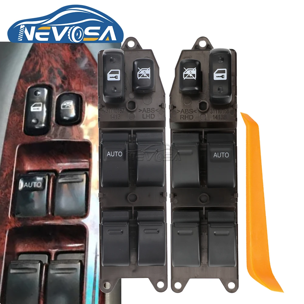 

84820-60130 84820-60120 Front Left Right Side Power Window Switch For Toyota Land Cruiser 100 DOHC 4.7L 1998 1999 2000 2001 2002