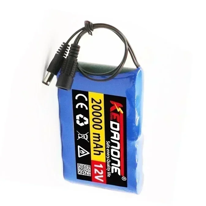 充電式リチウムイオン電池,12V, 20000mAh,容量12.6V, 20Ah,ポータブル,CCTVカメラモニター,充電器付き,新品