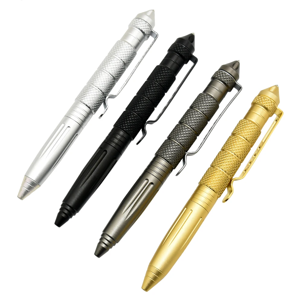Hochwertiger Metallfarbener Taktischer Verteidigungsstift + Nachfüllset, Kugelschreiber für Schule, Studenten und Büro, Luxus-Geschenkstift – Detail 9