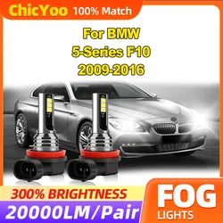 60W Fog Lamps 20000LM CSP Chips LED Fog Lights 12V 6000K White Plug And Play For BMW 5-Series F10 2009-2012 2013 2014 2015 2016