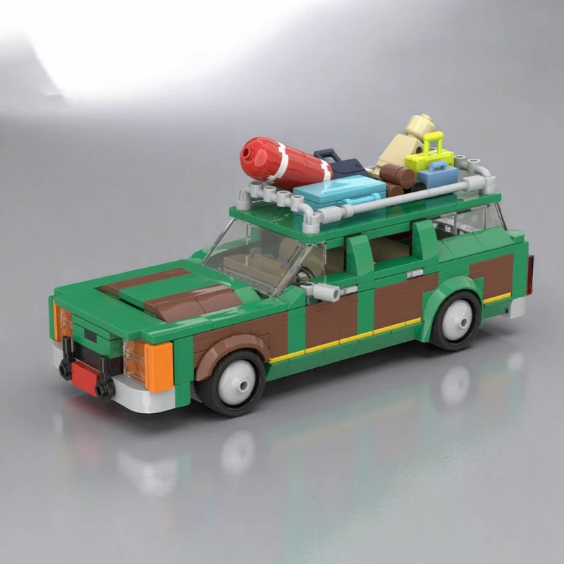 371pcs-moc-city-champions-national-lampoon’s-vacation-wagon-queen-family-truckster-model-building-blocks-christmas-gift-diy-art