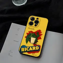 R-RICARDs Alcohol Vintage Phone Case Funda for iphone 14 13 11 15ProMax 12 Pro Max Mini Xr Xs X 7 8 6 6s Plus Covers