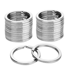 10/20Pcs 30mm Stainless Steel Keychain Ring Split Ring Keyfob Key Holder Rings for DIY Key Ring Jewelry Making Accessories