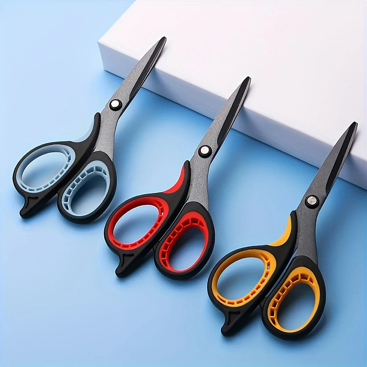 Ergonomic Comfort-Grip Teflon Non-Stick Rust-Proof Precision Cutter Scissors for Office And Kitchen Use