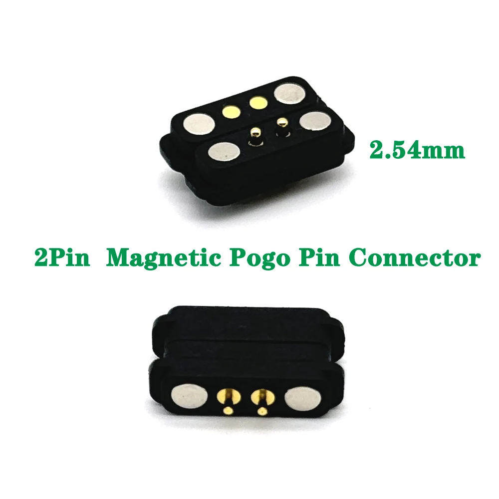 

1Pair 2Pin Magnetic Pogo Pin Connector 2 Pogopin Male Female 2.54 MM Spring Fast charging DC Magnet Connector Power Socket