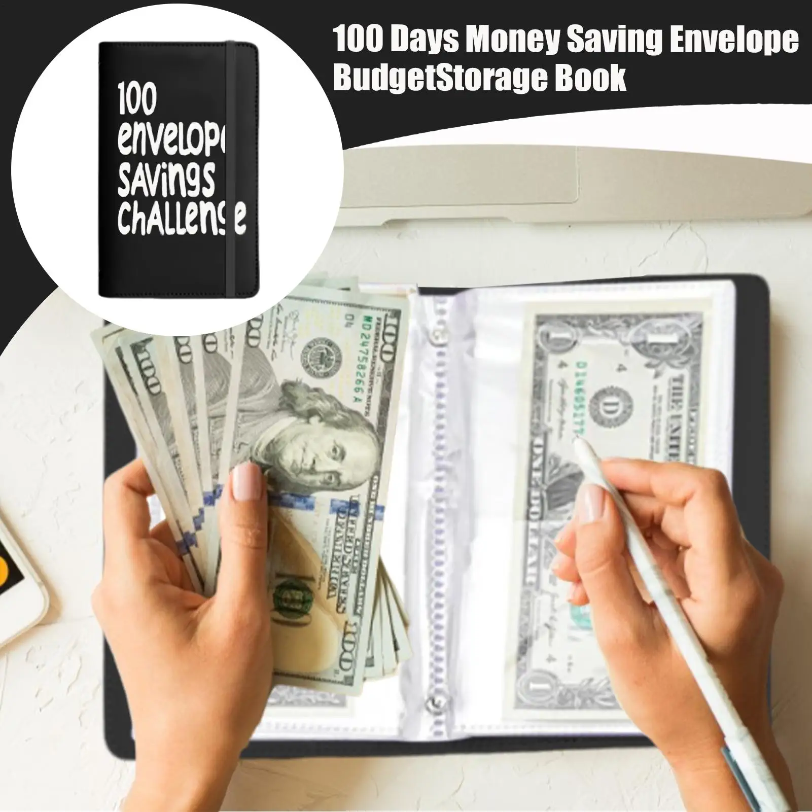 100 Days Envelope Challenge Binder Save Savings Challenges Binder Budget Binder With Cash Envelopes Money Organizer view 4