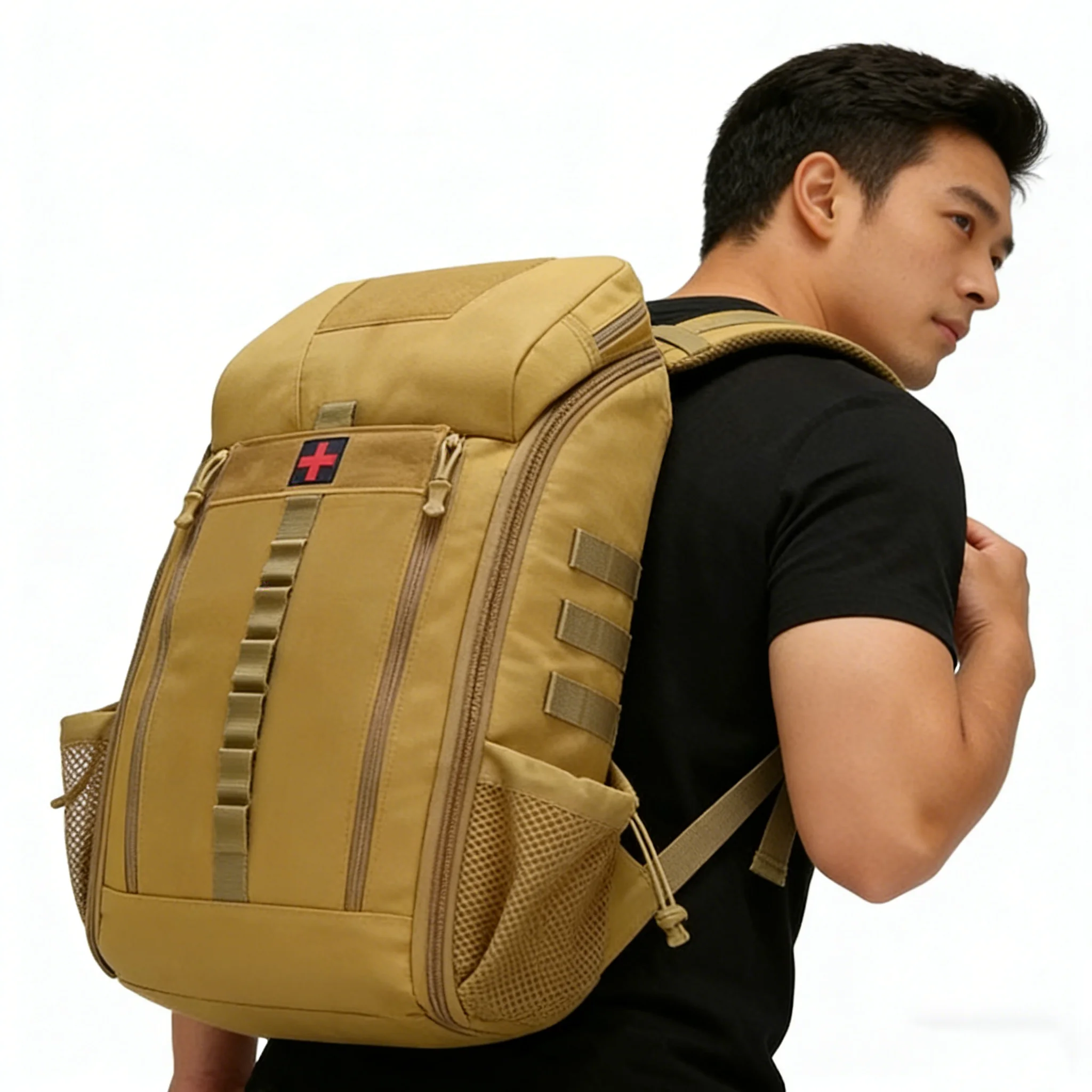 Tactical First Aid Backpack Outdoor Large Capacity Medical Bag Multifunctional for Camping Hiking Mountaineering - view 4
