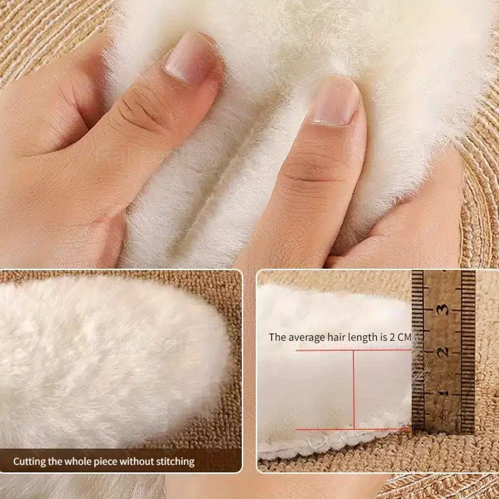 2 Pairs Genuine Thick Sheepskin Fleece Insoles for Shoes Woman Man Winter Feet Warm Insole Premium Fluffy Wool Shoe Soles